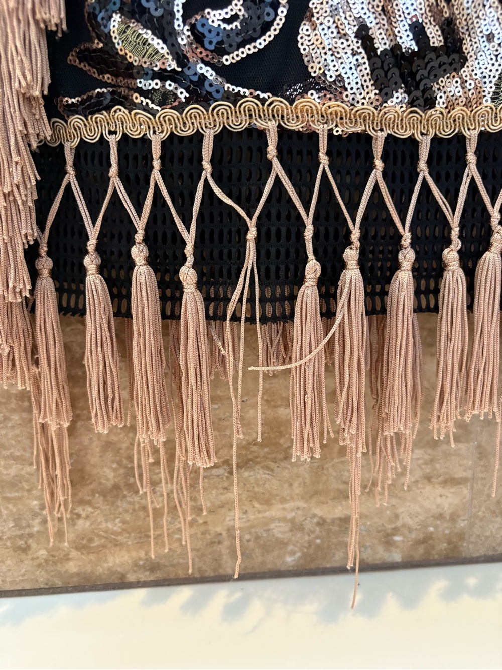 AS IS 12th Tribe Like Gold Dust
Fringe Mini Dress - Picture 6 of 10